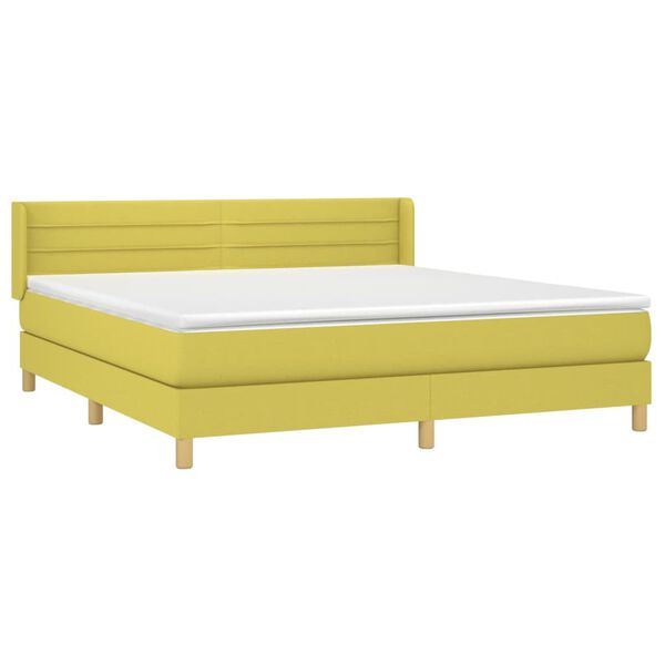 vidaXL Boxspring posteľ s matracom zelen&aacute; 160x200 cm l&aacute;tka