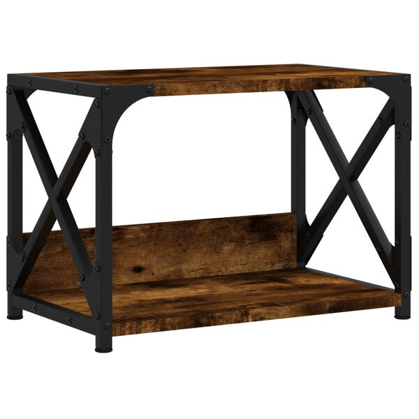 vidaXL Stojan na tlačiareň 2-posch. dymový dub 44x26x31,5cm kom. drevo