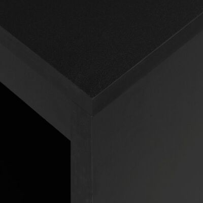 vidaXL Barový stôl s poličkou čierny 110x50x103 cm