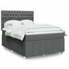 vidaXL Boxspring posteľ s matracom tmavosiv&aacute; 140x190 cm l&aacute;tka