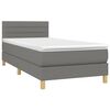 vidaXL Boxspring posteľ s matracom tmavosiv&aacute; 90x200 cm l&aacute;tka