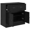 vidaXL Highboard Čierny dub 70 x 35,5 x 67,5 cm Kompozitn&eacute; drevo