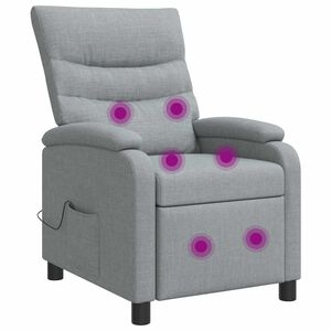 vidaXL Mas&aacute;žne relaxačn&eacute; kreslo Svetlosiv&aacute; L&aacute;tka