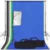 vidaXL Fotografick&eacute; vybavenie so softboxami a pozad&iacute;m