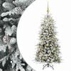 vidaXL Umel&yacute; Skl&aacute;pac&iacute; Vianočn&yacute; Stromček 120 cm 150 LED Tepl&aacute; biela