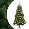 vidaXL Umel&yacute; vianočn&yacute; stromček s vianočn&yacute;mi guľami 120 cm 150 LED