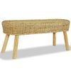 vidaXL Lavička do haly, 110x35x45 cm, pr&iacute;rodn&aacute; farba, ratanov&aacute;