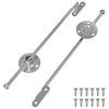 vidaXL Ťahov&yacute; p&aacute;nt 2 pcs Strieborn&aacute; 190 mm Železo