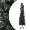vidaXL Umel&yacute; &uacute;zky vianočn&yacute; stromček so stojanom, zelen&yacute; 210 cm, PVC