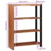 vidaXL Regál na knihy Hnedá 80 x 30 x 110 cm Akáciový masív