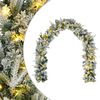 vidaXL Vianočn&aacute; girlanda Zelen&aacute; a biela 270 cm PVC a PE 50 LED