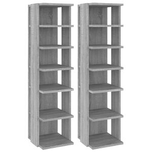 vidaXL Stojany na top&aacute;nky 2ks siv&aacute; sonoma 27,5x27x102 cm sprac. drevo