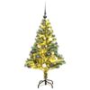vidaXL Umel&yacute; vianočn&yacute; stromček 150 LED, gule a vločky snehu 150 cm