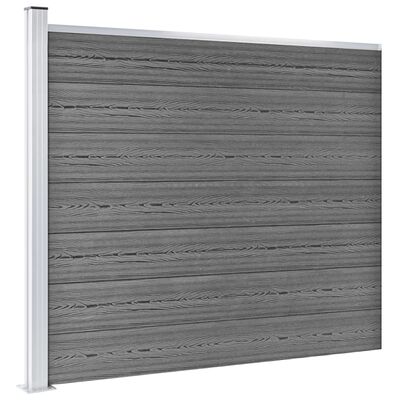 vidaXL Sada plotových panelov WPC 526x146 cm sivá