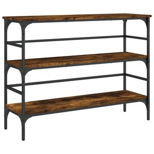 vidaXL Konzolov&yacute; stol&iacute;k dymov&yacute; dub 100x32x75 cm kompozitn&eacute; drevo