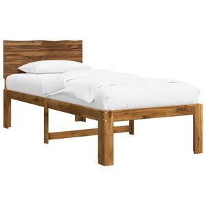 vidaXL Jednol&ocirc;žkov&yacute; r&aacute;m postele s čelom ROSTOCK Pr&iacute;rodn&aacute; 90 x 190 cm