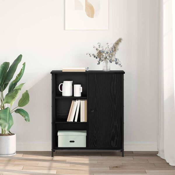 vidaXL Serv&iacute;rovacia skriňa Čierny dub 70 x 30 x 80 cm Kompozitn&eacute; drevo