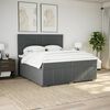 vidaXL Boxspring posteľ s matracom tmavosiv&aacute; 200x200 cm l&aacute;tka