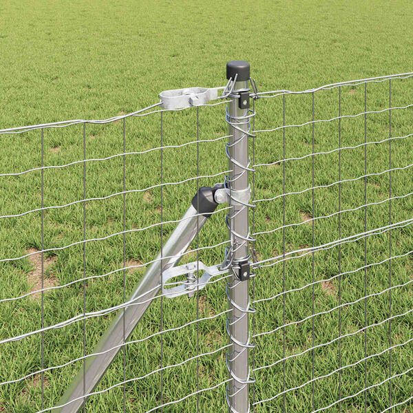 vidaXL Plot s podperou Strieborn&aacute; 0,8 x 25 m Ocel a PVC