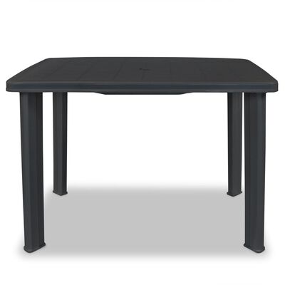 vidaXL Záhradný stôl, antracitový 101x68x72 cm, plast