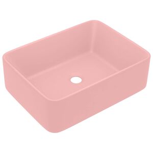 vidaXL Luxusn&eacute; um&yacute;vadlo matn&eacute; ružov&eacute; 41x30x12 cm keramick&eacute;