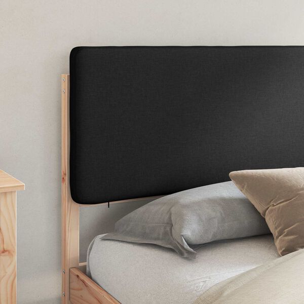 vidaXL R&aacute;m postele s čal&uacute;nen&yacute;m čelom Čierna 180 x 200 cm