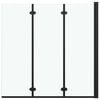 vidaXL Skladac&iacute; sprchov&yacute; k&uacute;t 3 panely 130x138 cm ESG čierny