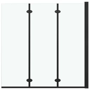 vidaXL Skladac&iacute; sprchov&yacute; k&uacute;t 3 panely 130x138 cm ESG čierny