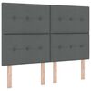 vidaXL LED box s pružinami Tmavo &scaron;ed&aacute; 160 x 200 cm l&aacute;tka
