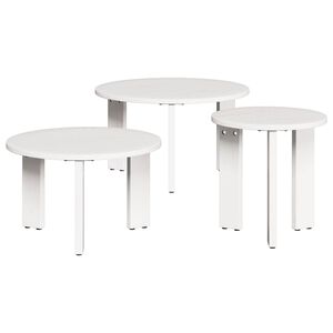 vidaXL Konferenčn&yacute; stol&iacute;k 3 ks Biela 47,5 x 47,5 x 27 cm
