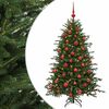 vidaXL Umel&yacute; vianočn&yacute; stromček s vianočn&yacute;mi guľami 150 cm 150 LED