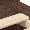vidaXL Posteľný rám s predným a zadným čelom, hnedý dub 75x190 cm
