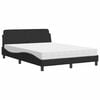 vidaXL Posteľ s matracom Dover čierny 140x190 cm zamat