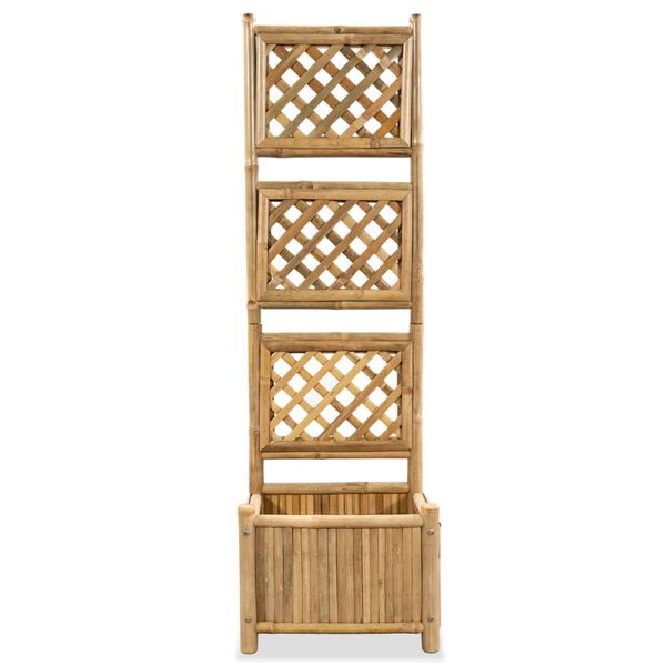 vidaXL Vyv&yacute;&scaron;en&yacute; z&aacute;hradn&yacute; z&aacute;hon s mriežkou, bambus 40 cm