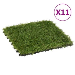 vidaXL Umel&yacute; tr&aacute;vnik 11 dlažd&iacute;c 30x30 cm zelen&yacute;