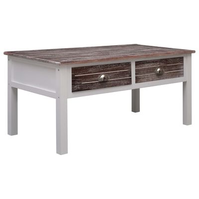 vidaXL Konferenčný stolík hnedý 100x50x45 cm drevený