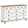 vidaXL Komoda ASKIM Biela 79 x 40 x 133,5 cm Mas&iacute;vne borovicov&eacute; drevo
