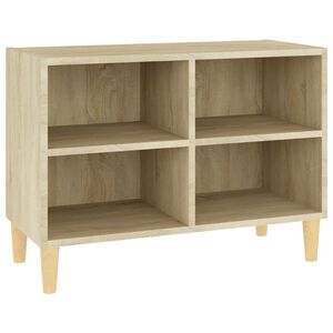 vidaXL TV stol&iacute;k nohy z mas&iacute;vneho dreva dub sonoma 69,5x30x50 cm