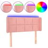vidaXL Čelo postele s LED ružov&eacute; 93x16x78/88 cm zamat