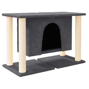 vidaXL &Scaron;krabadlo pre mačky so sisalov&yacute;mi stĺpikmi tmavosiv&eacute; 50 cm