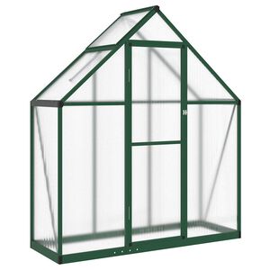 vidaXL Sklen&iacute;k so z&aacute;kladov&yacute;m r&aacute;mom zelen&yacute; 169x58x195 cm hlin&iacute;k