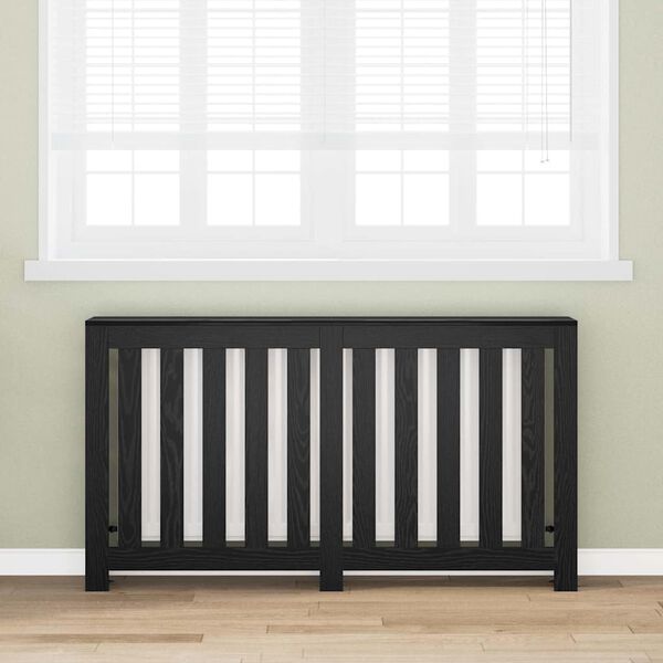 vidaXL Kryt radi&aacute;tora Čierny dub 149 x 20 x 82 cm Kompozitn&eacute; drevo