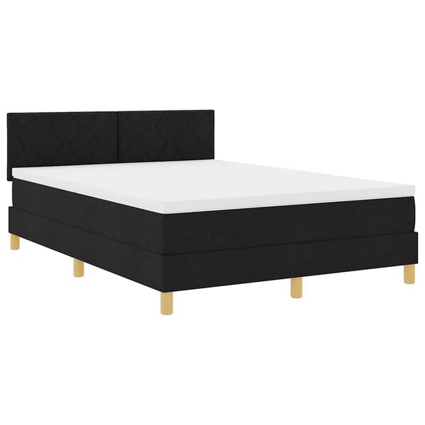 vidaXL Posteľ boxspring s matracom Čierna 160 x 200 cm l&aacute;tka