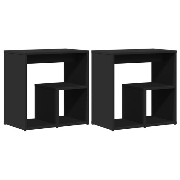 vidaXL Pr&iacute;ručn&eacute; stol&iacute;ky 2 ks čierne 50x30x50 cm kompozitn&eacute; drevo