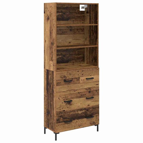 vidaXL Highboard Star&eacute; drevo 69,5 x 34 x 180 cm Kompozitn&eacute; drevo