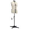 vidaXL Nastaviteľná figurína na šaty pre ženy krémová veľkosť M 40-46