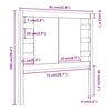 vidaXL Čelo postele biele 81x4x100 cm masívna borovica
