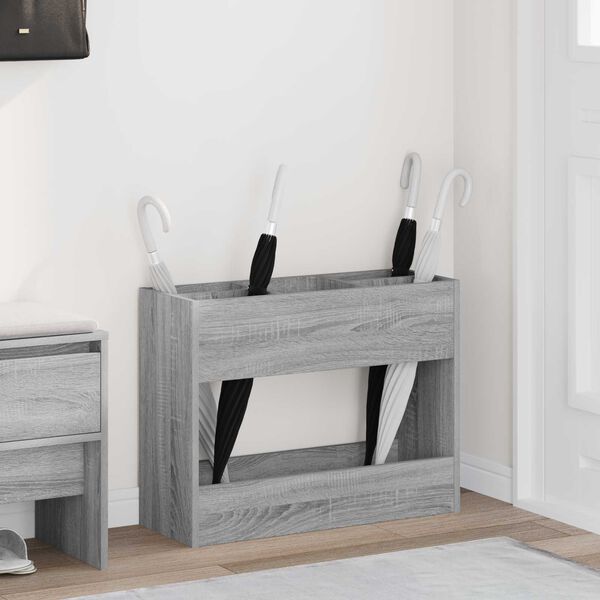 vidaXL Stojan na slnečn&iacute;k Siv&yacute; Sonoma 65 x 24 x 50 cm Kompozitn&eacute; drevo