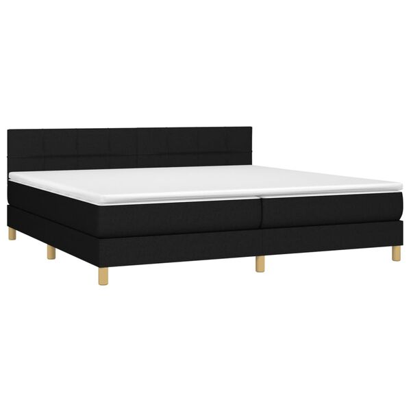 vidaXL Boxspring posteľ s matracom čierna 200x200 cm l&aacute;tka