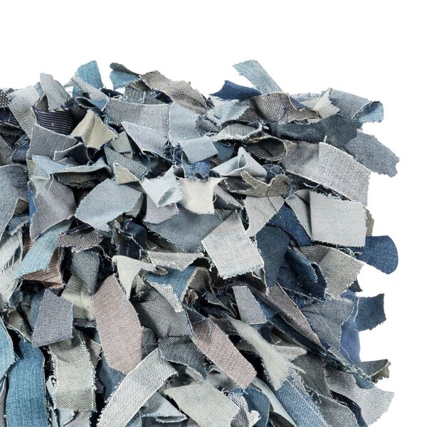 vidaXL Vank&uacute;&scaron; so strapcami dž&iacute;nsov&yacute; modr&yacute; 60x60 cm koža a bavlna